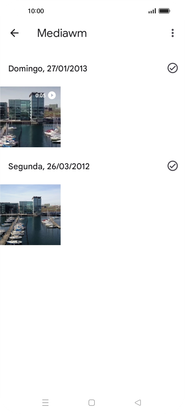 Prima durante um momento uma imagem ou um clipe de vídeo.