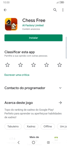 Prima a tecla de início para terminar e voltar ao ecrã inicial.