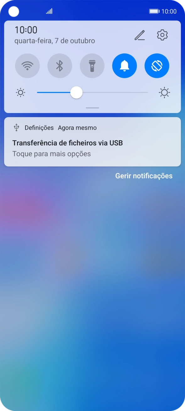 Prima Toque para mais opções.