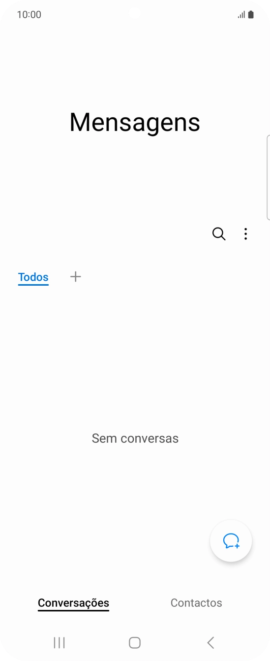 Prima o ícone de menu.