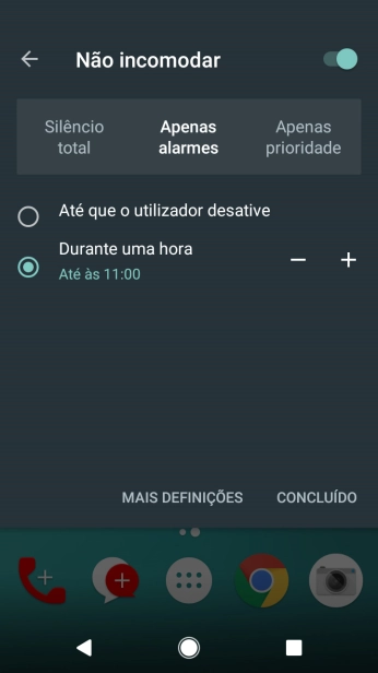 Se ativar a função, prima CONCLUÍDO.