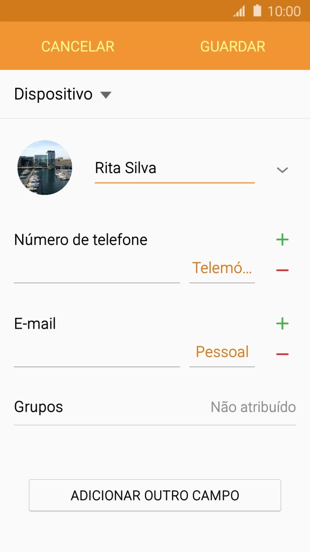 Prima Número de telefone e introduza o número de telefone pretendido.