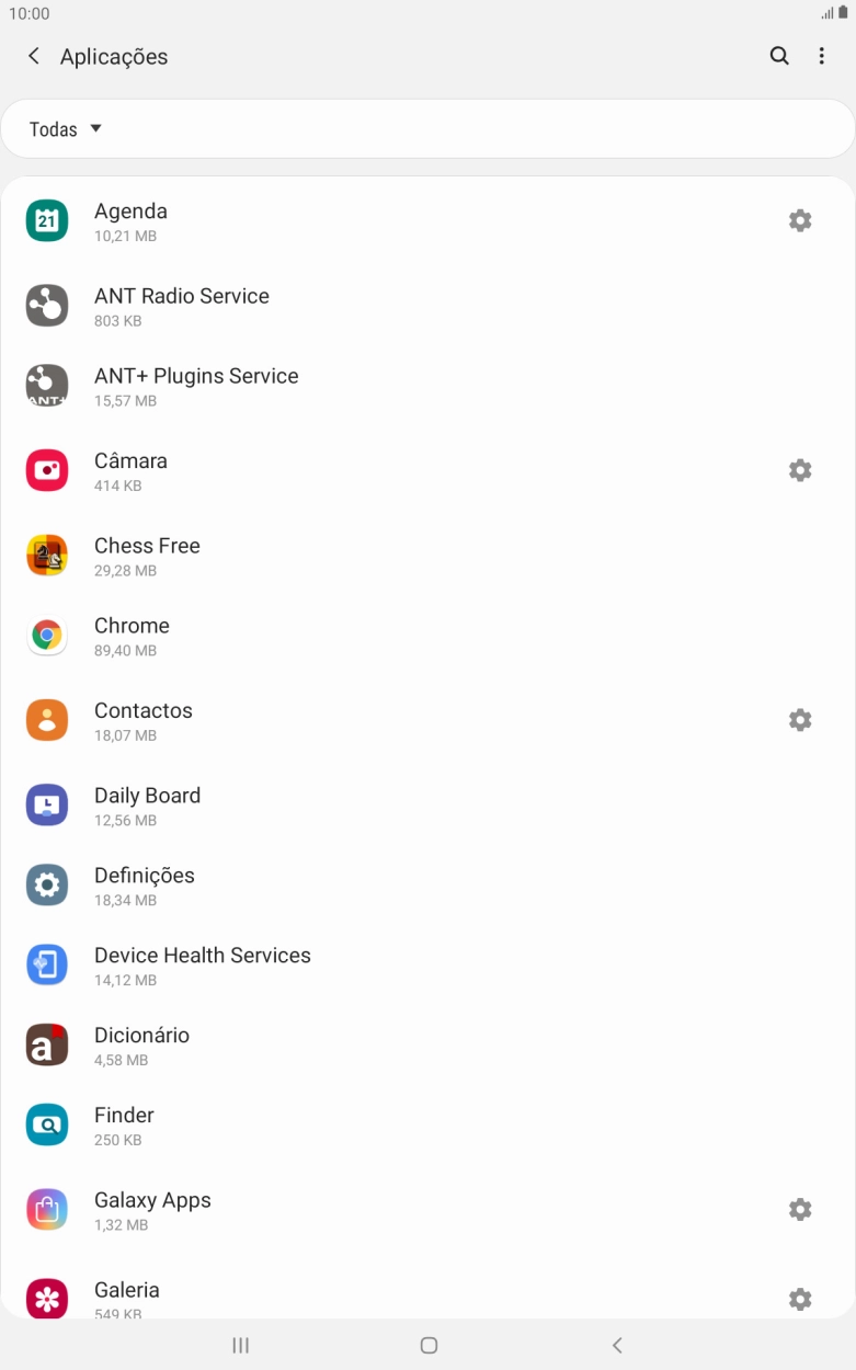 Prima a app pretendida.