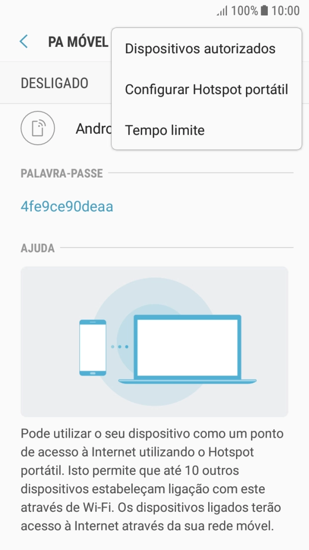 Prima Configurar Hotspot portátil.
