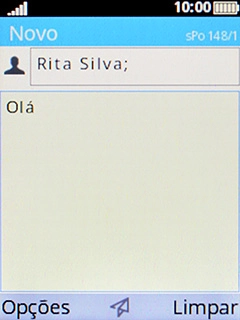 Prima a tecla de seleção esquerda.