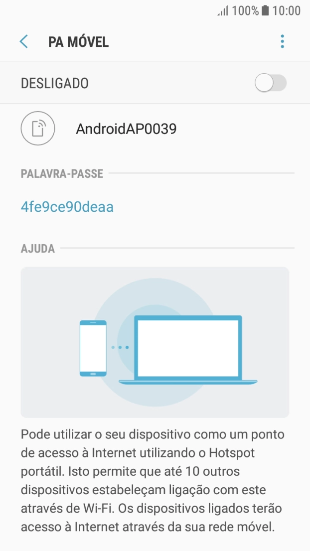 Prima o ícone de menu.