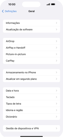 Prima Atualizar em segundo plano.