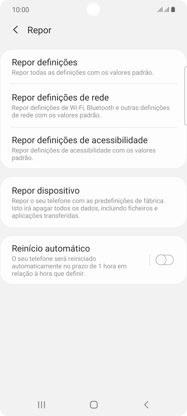 Prima Repor dispositivo.
