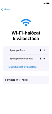 Válaszd ki a kívánt Wi-Fi hálózatot.