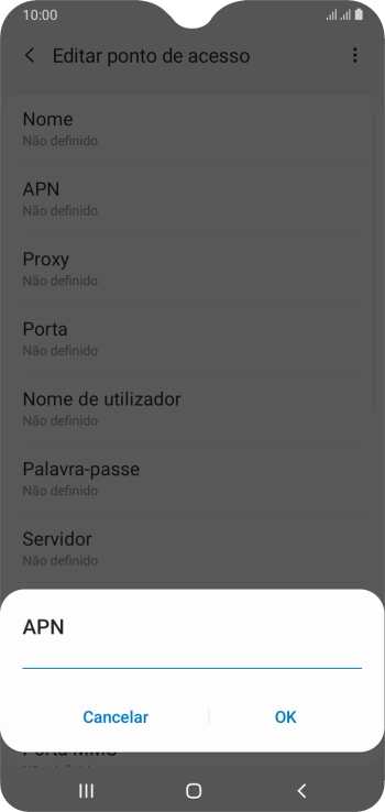 Introduza net2.vodafone.pt e prima OK.