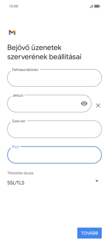 Válaszd a TOVÁBB lehetőséget.