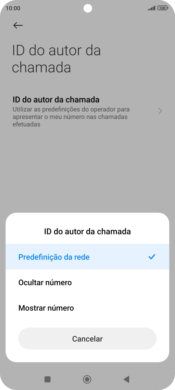 Prima Mostrar número para ativar a visualização do seu número.