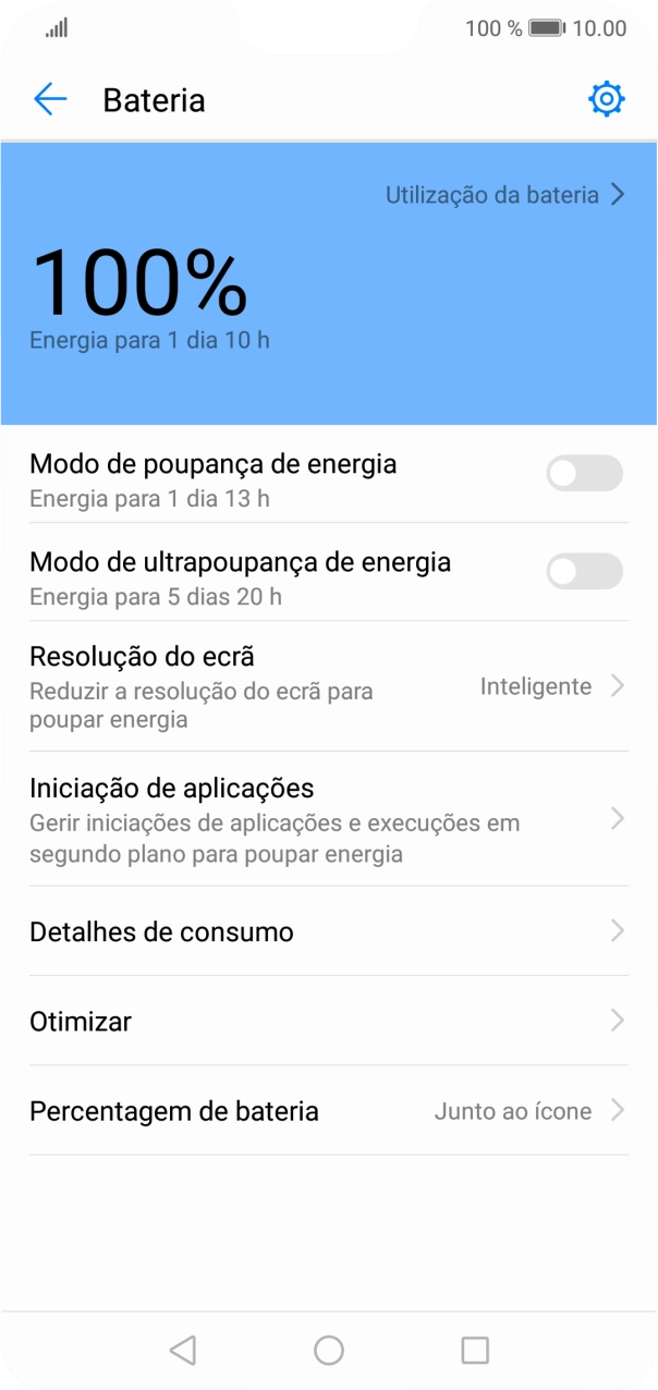 Prima o indicador junto à definição pretendida para ativar a função.