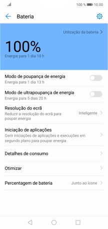Prima o indicador junto à definição pretendida para ativar a função.