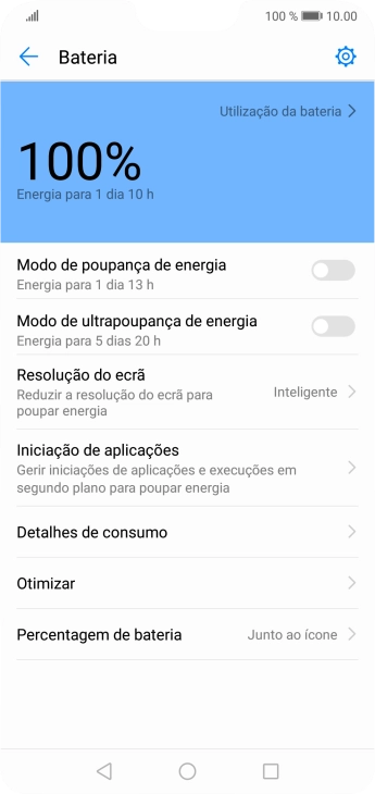 Prima o indicador junto à definição pretendida para ativar a função.