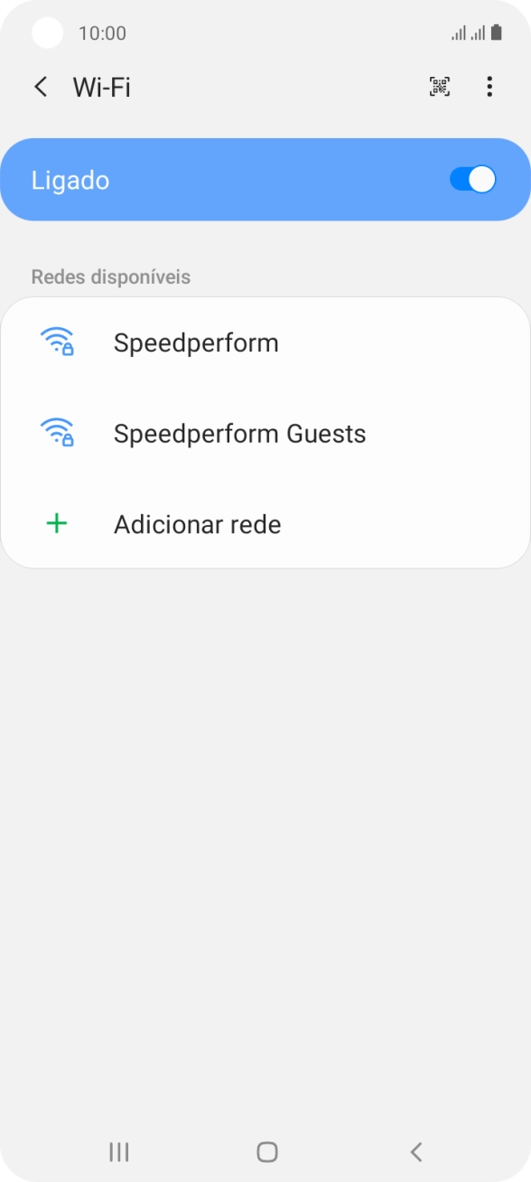 Prima o ícone de menu.