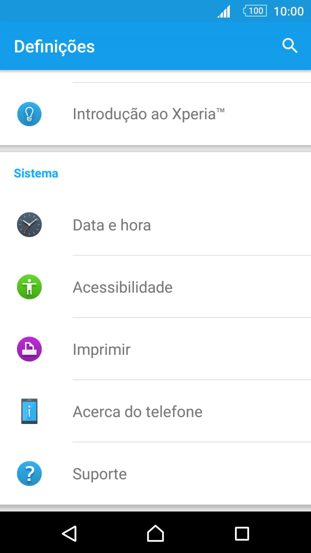 Prima Acerca do telefone.