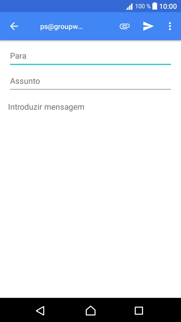 Prima a caixa de pesquisa e introduza as primeiras letras do nome do destinatário.