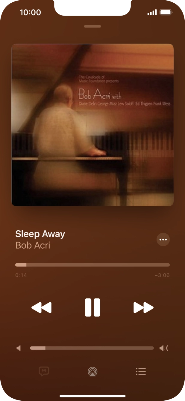 Prima a seta para a direita para ir para o ficheiro de música seguinte.