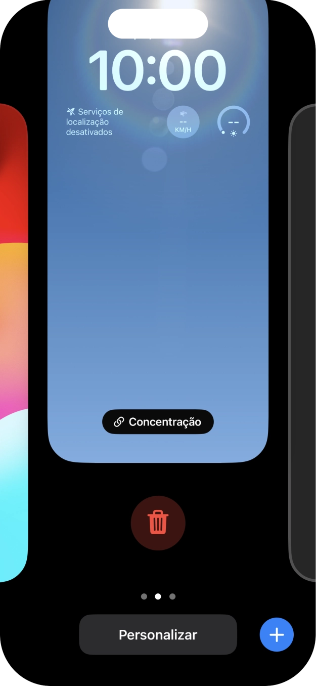 Prima o ícone para apagar.