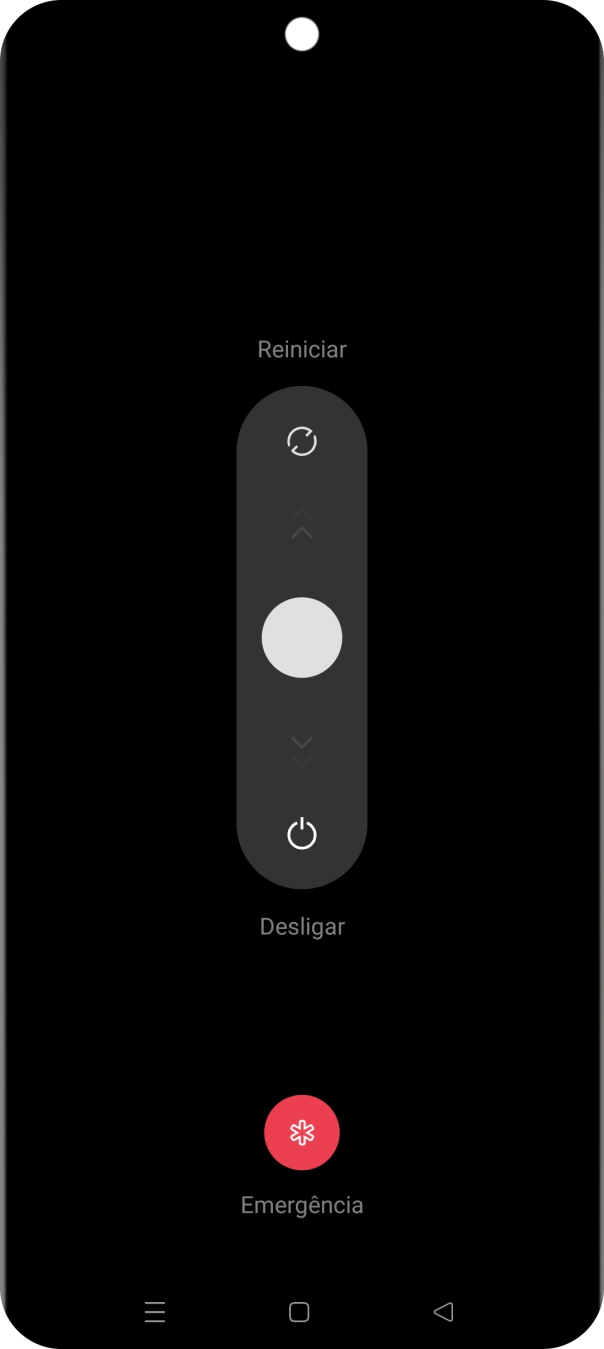 Prima o círculo e arraste-o para baixo.