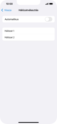 Ha kikapcsolod a funkciót, válaszd a kívánt hálózatot.