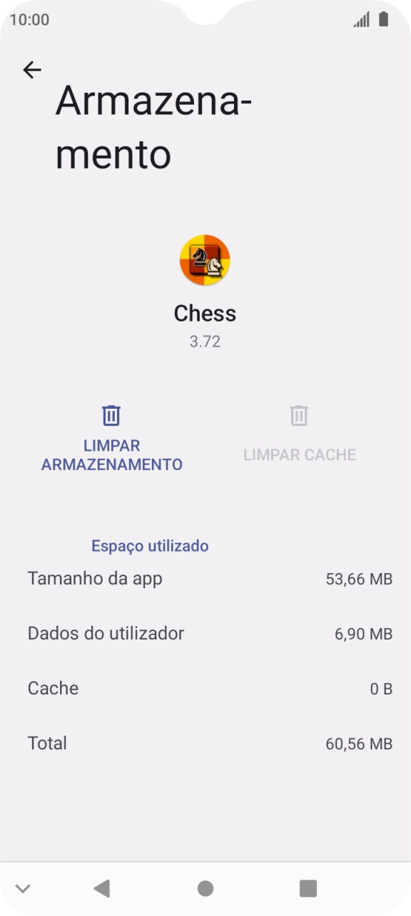 Prima a tecla de início para terminar e voltar ao ecrã inicial.