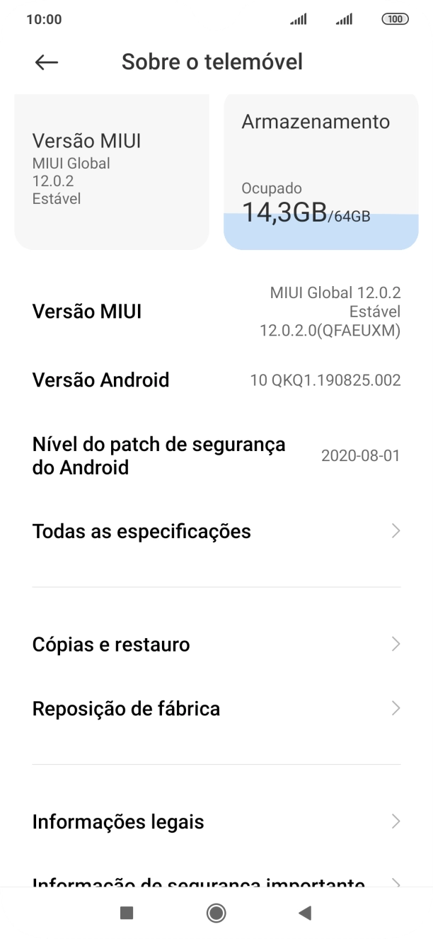 Prima Reposição de fábrica.