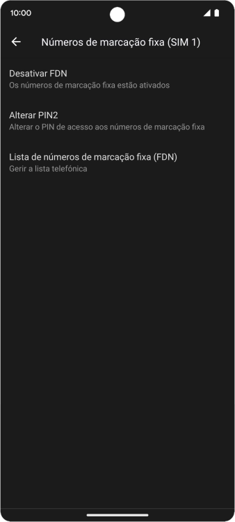 Prima Desativar FDN.