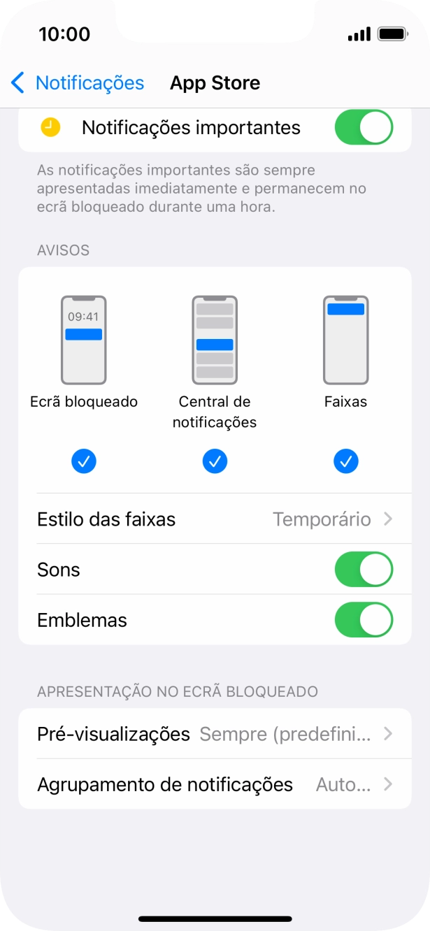 Prima Agrupamento de notificações.