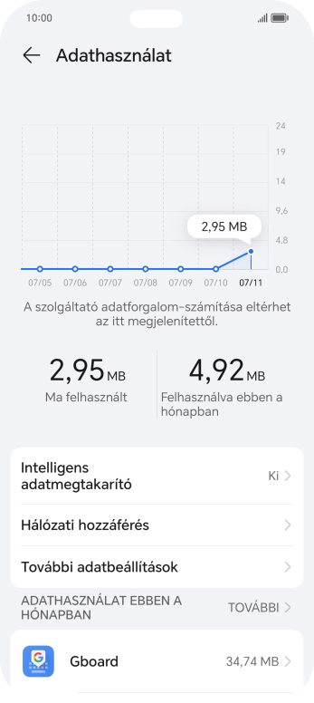 Válaszd a Hálózati hozzáférés lehetőséget.