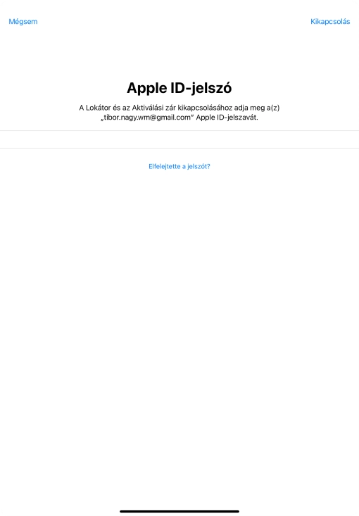 Válaszd a Kikapcsolás lehetőséget.