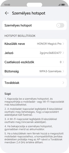 Kattints a Jelszó mezőre, és írd be a kívánt jelszót.