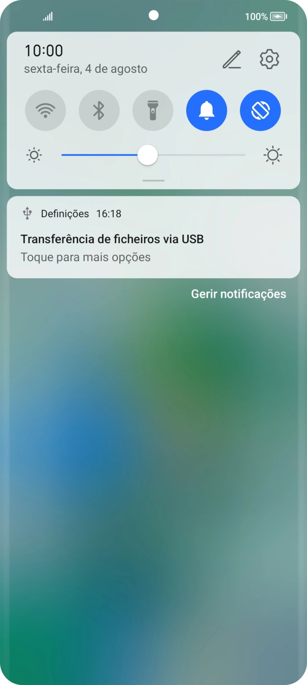 Prima Toque para mais opções.