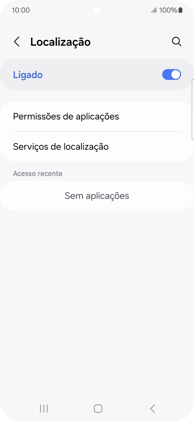 Prima Permissões de aplicações.