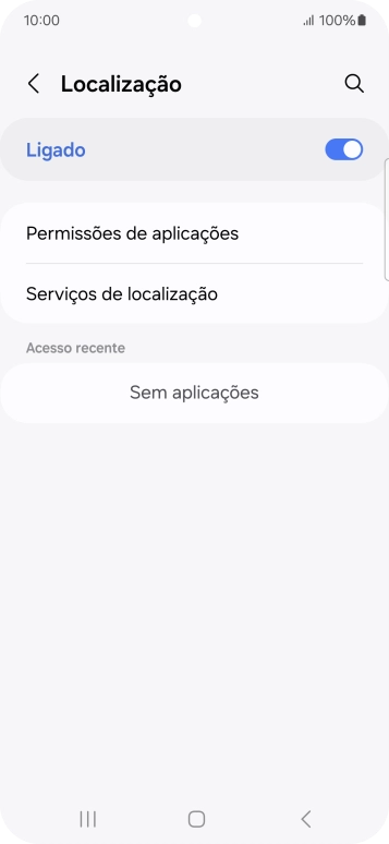 Prima Permissões de aplicações.