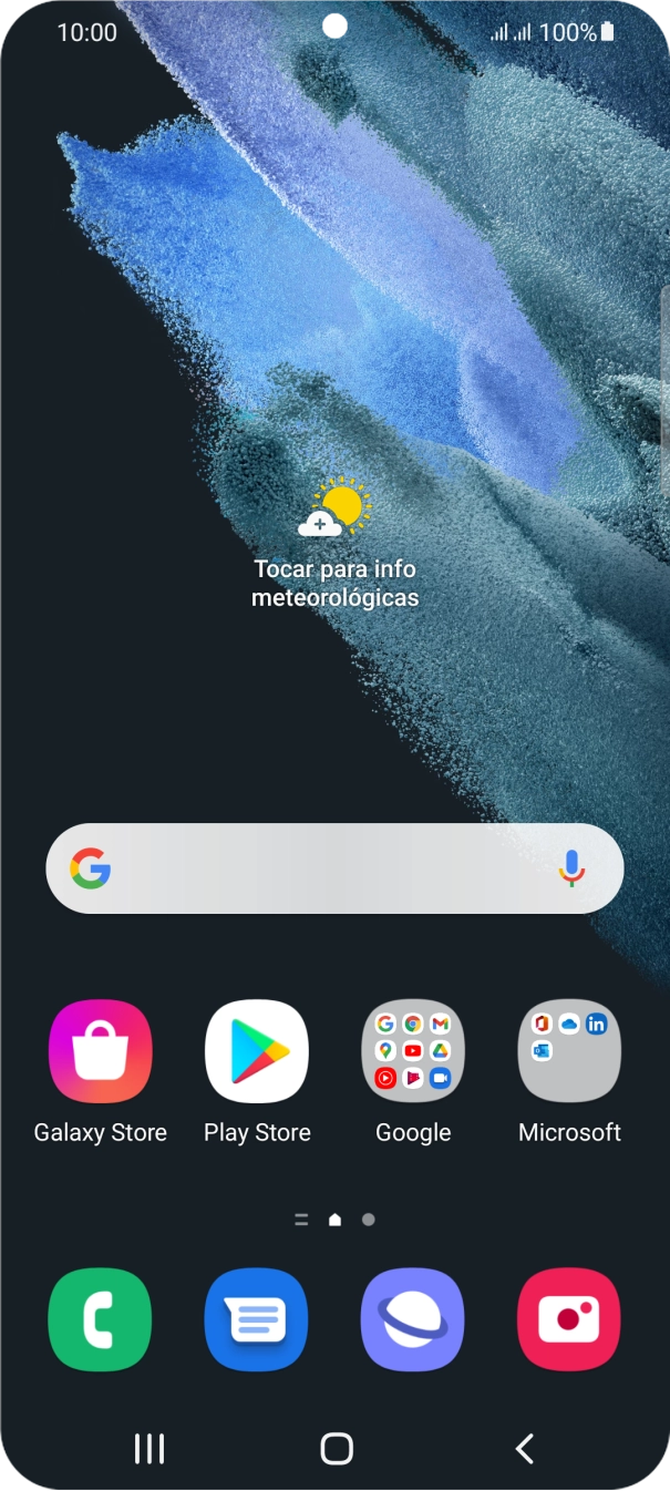Deslize dois dedos sobre o ecrã de cima para baixo a partir do topo do ecrã.