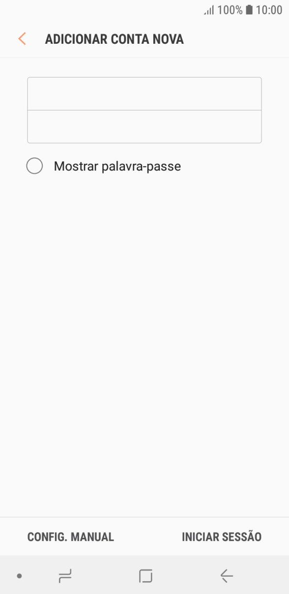 Prima INICIAR SESSÃO.