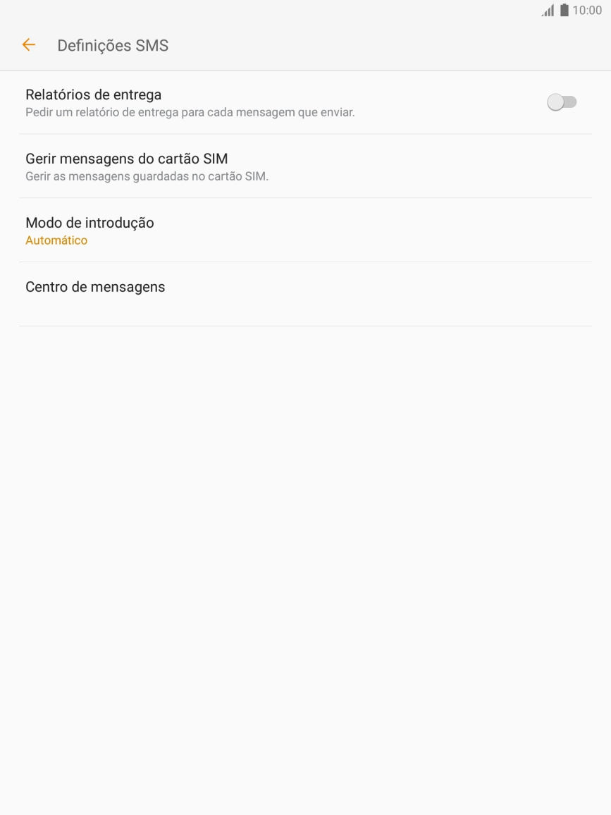 Prima Centro de mensagens.