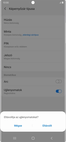 Válaszd az Eltávolít lehetőséget.