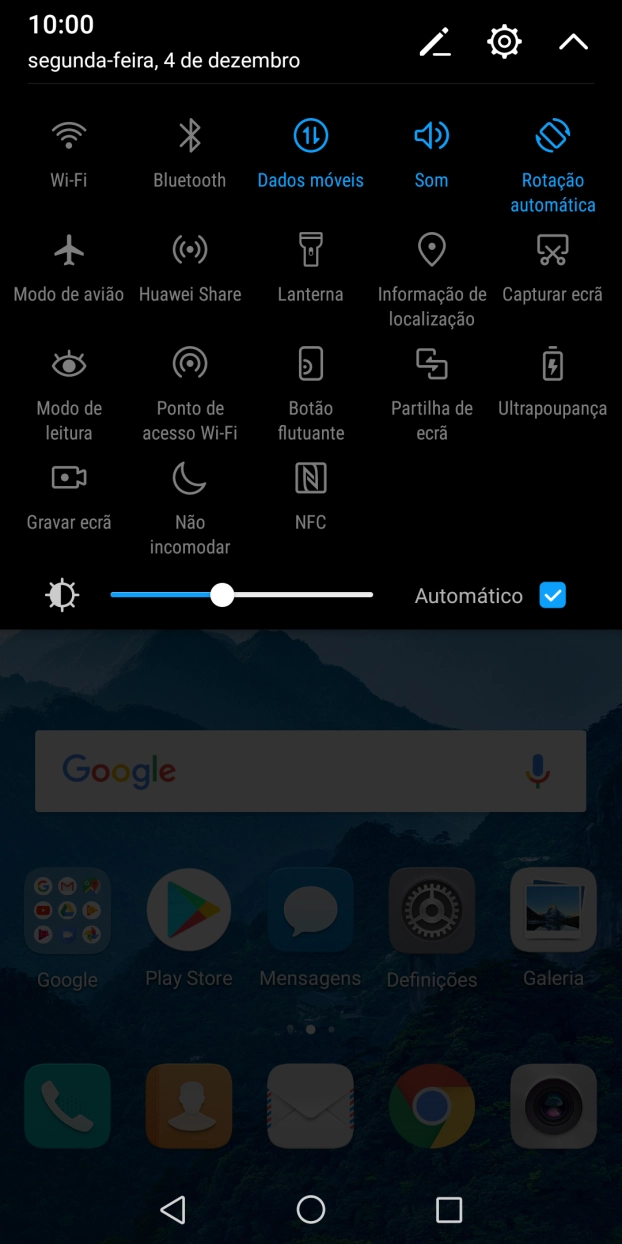 Prima Modo de avião para ativar ou desativar a função.