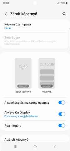 Válaszd a Képernyőzár típusa lehetőséget.