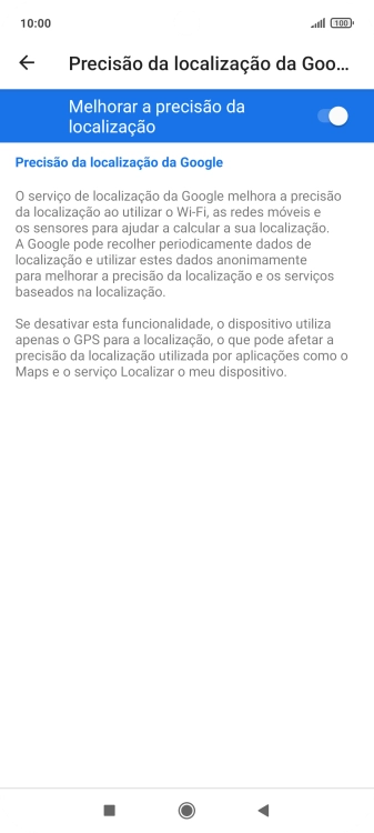 Se premir o indicador junto a 