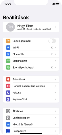 Válaszd a Wi-Fi lehetőséget.