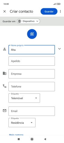 Prima Apelido, e introduza o apelido pretendido.