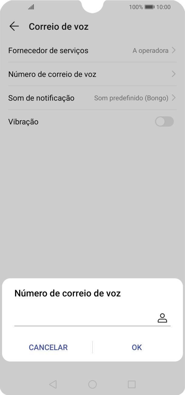 Introduza 123 e prima OK.