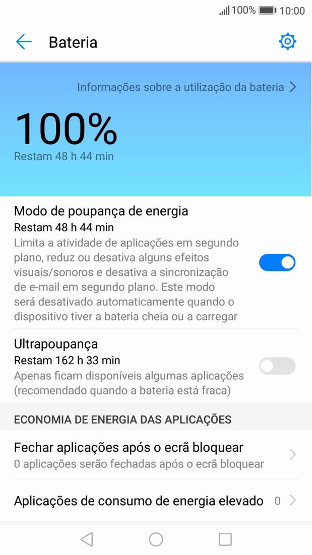 Prima a tecla de início para terminar e voltar ao ecrã inicial.