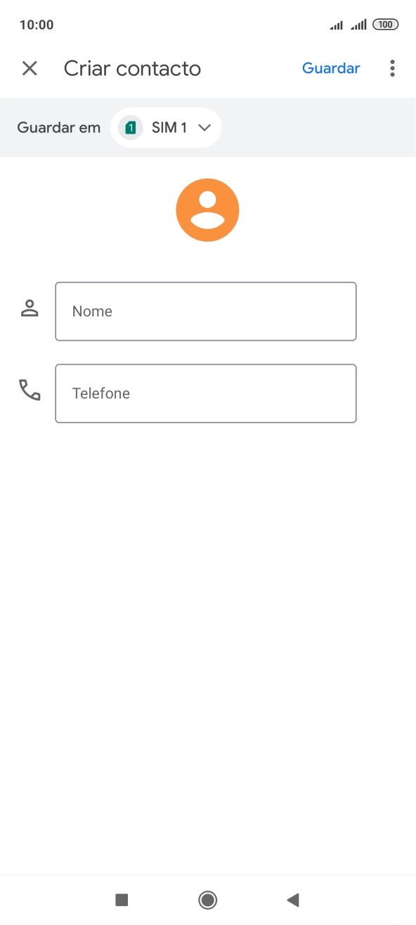 Prima a lista suspensa da lista de contactos.