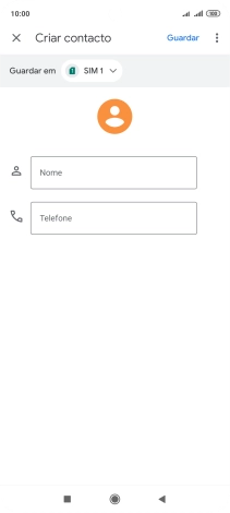 Prima a lista suspensa da lista de contactos.