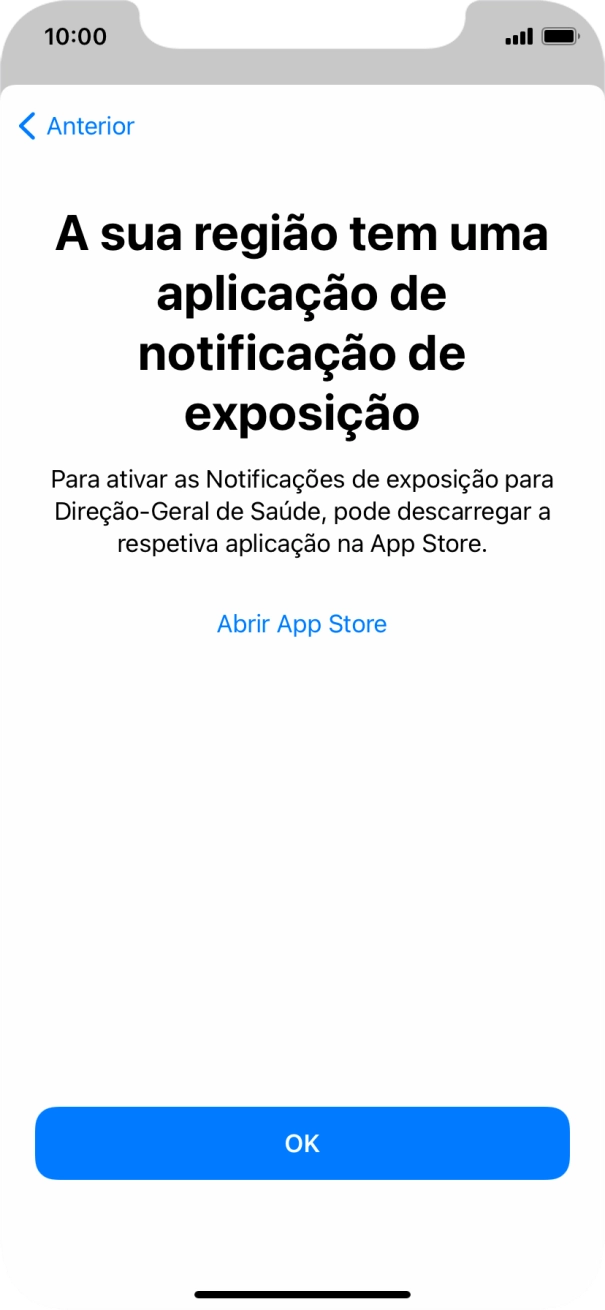 Prima Abrir App Store e siga as indicações no ecrã para descarregar e instalar a app.